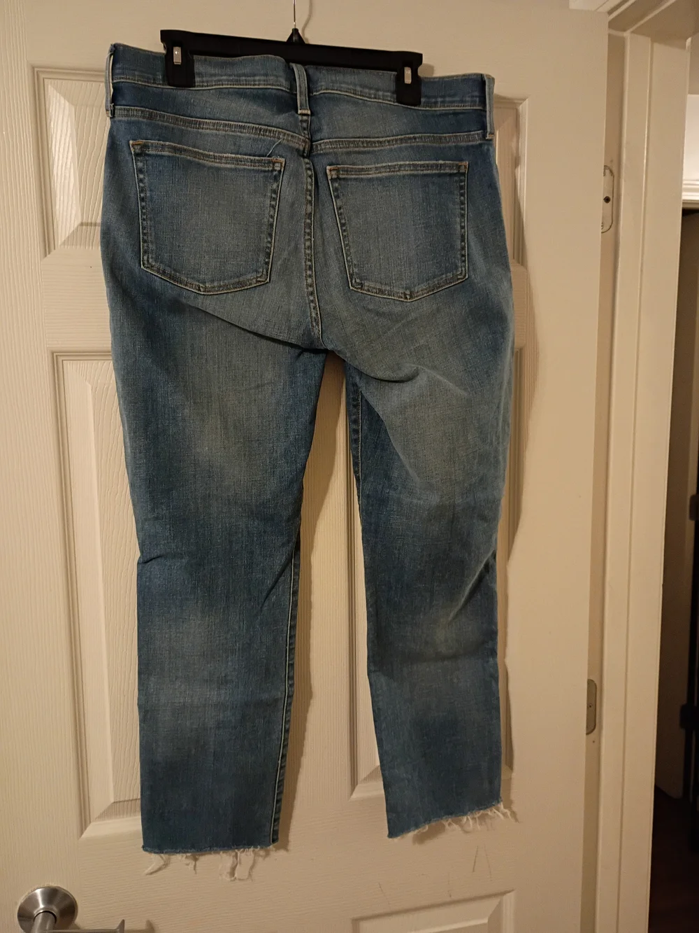 J. Crew Women's Cropped Straight-Leg Jeans in Light Blue Wash